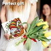 (US Only)6PCS DIY Xmas Gnome Diamond Art Greeting Cards Congratulations Cards & Gifts
