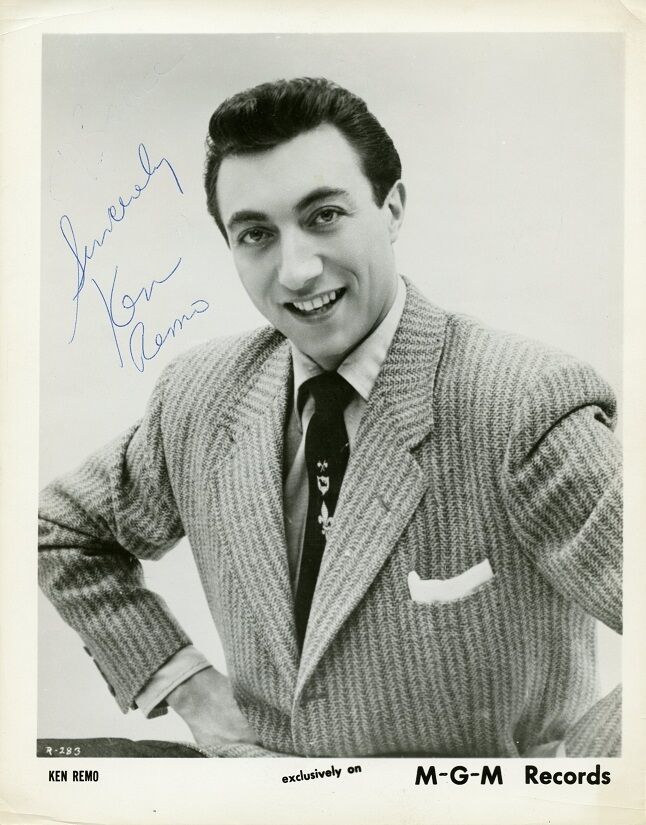 Vintage KEN REMO Signed Photo Poster painting