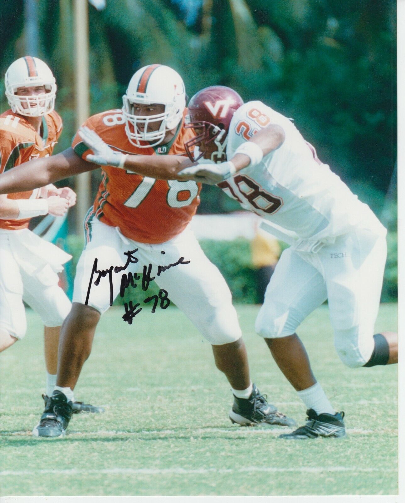 Bryant McKinnie #0 8x10 Signed Photo Poster painting w/ COA Miami Hurricanes