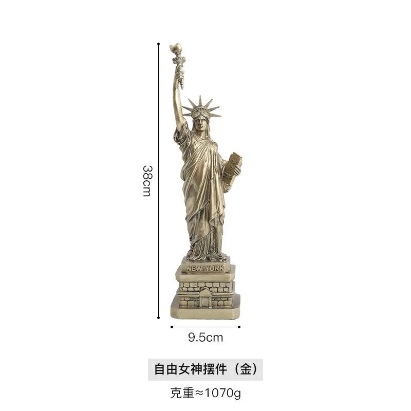 Vintage Resin American Statue of Liberty Miniature Art Sculpture Home Decoration Accessories For Living Room Office Desk Decor