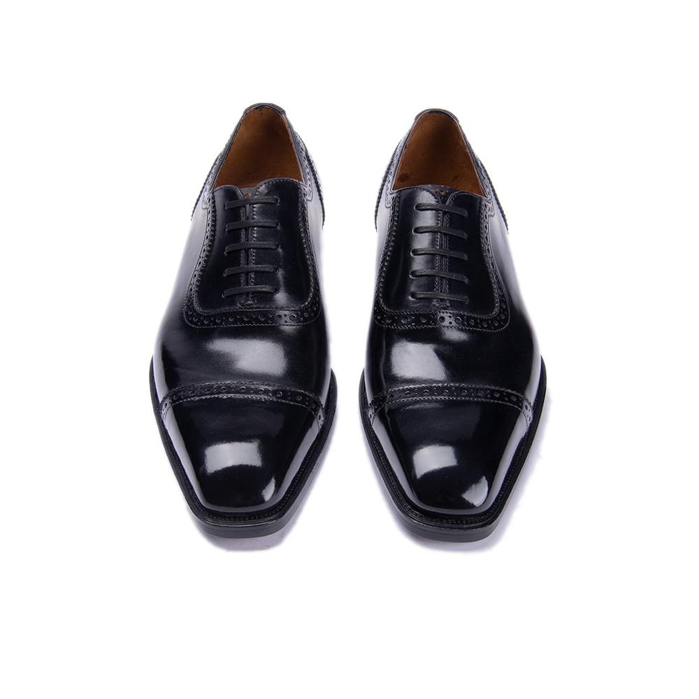 VCSHOES Black Leather Oxford Shoes Square Toe Men Plus Size Casual Formal Classic Vintage Retro Business Party Dress Shoes Loafers Flats