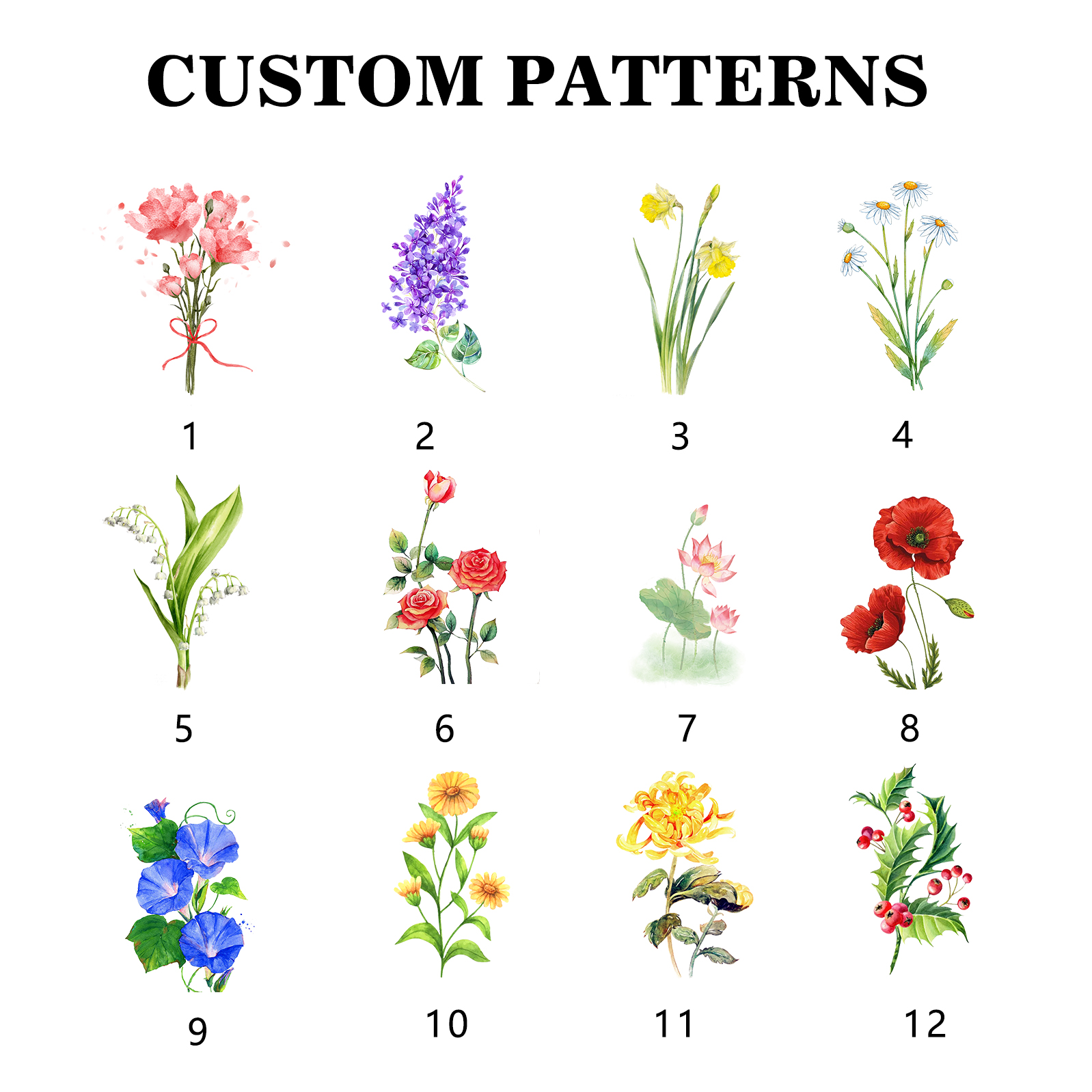 Personalised Pencil Case Custom Name & Letter & Birthday Flower Pen Pouch Back To School Gift for Kids-Jessemade AU