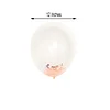 10 Pack | 12" Clear/Rose Gold Confetti Filled Latex Helium Balloons