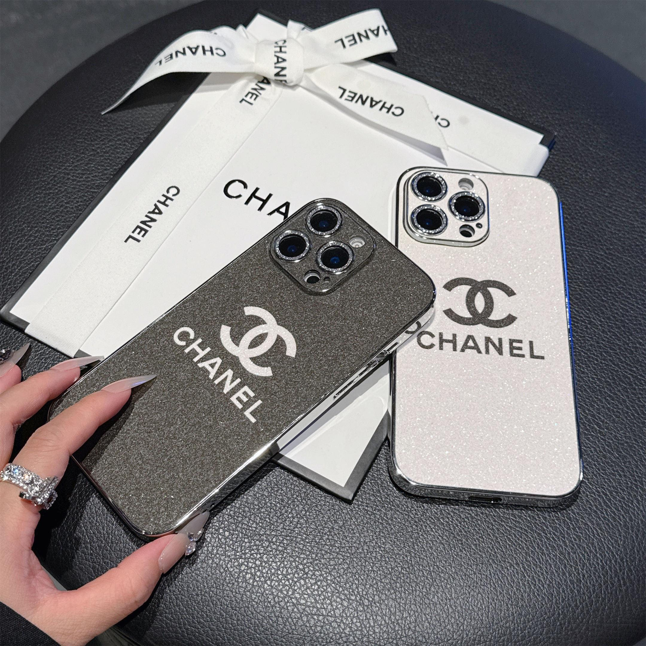 Luxury Chanel Electroplated Shell Lens Protective Film Functional Apple iPhone Case