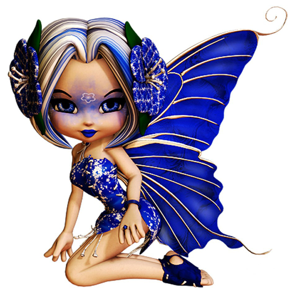 

40*40CM - Round Drill Diamond Painting - Flower Fairy, 501 Original