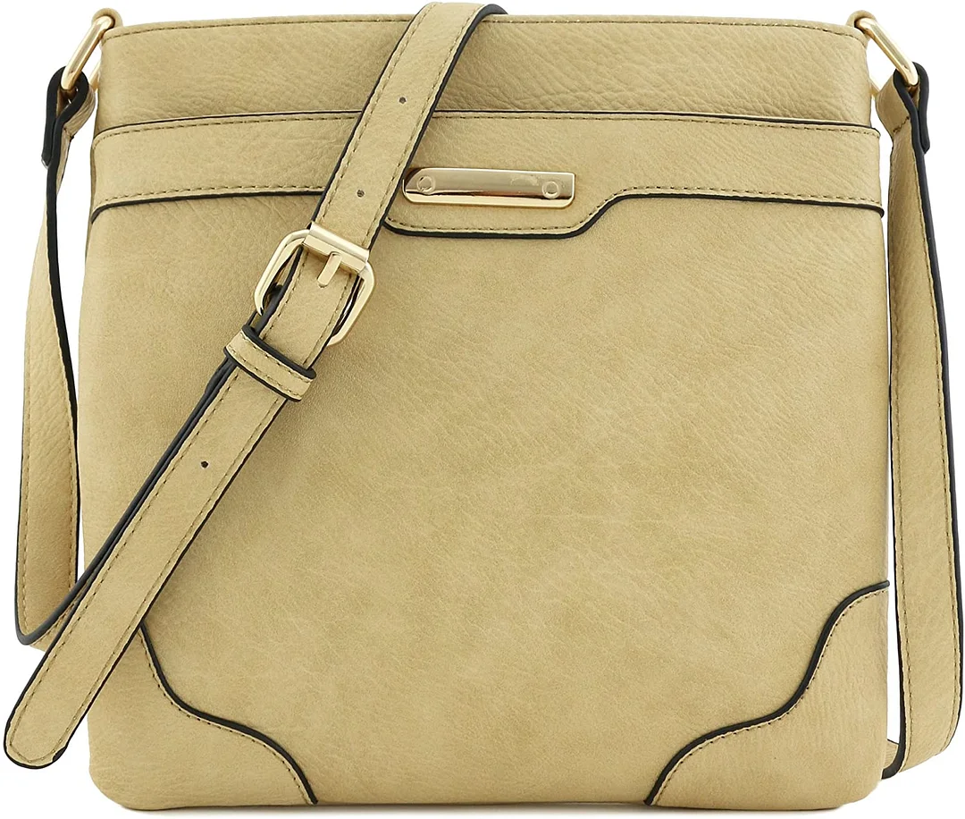 Stylish Women's Shoulder Bags Modern Classic Crossbody Bag with Gold Plate