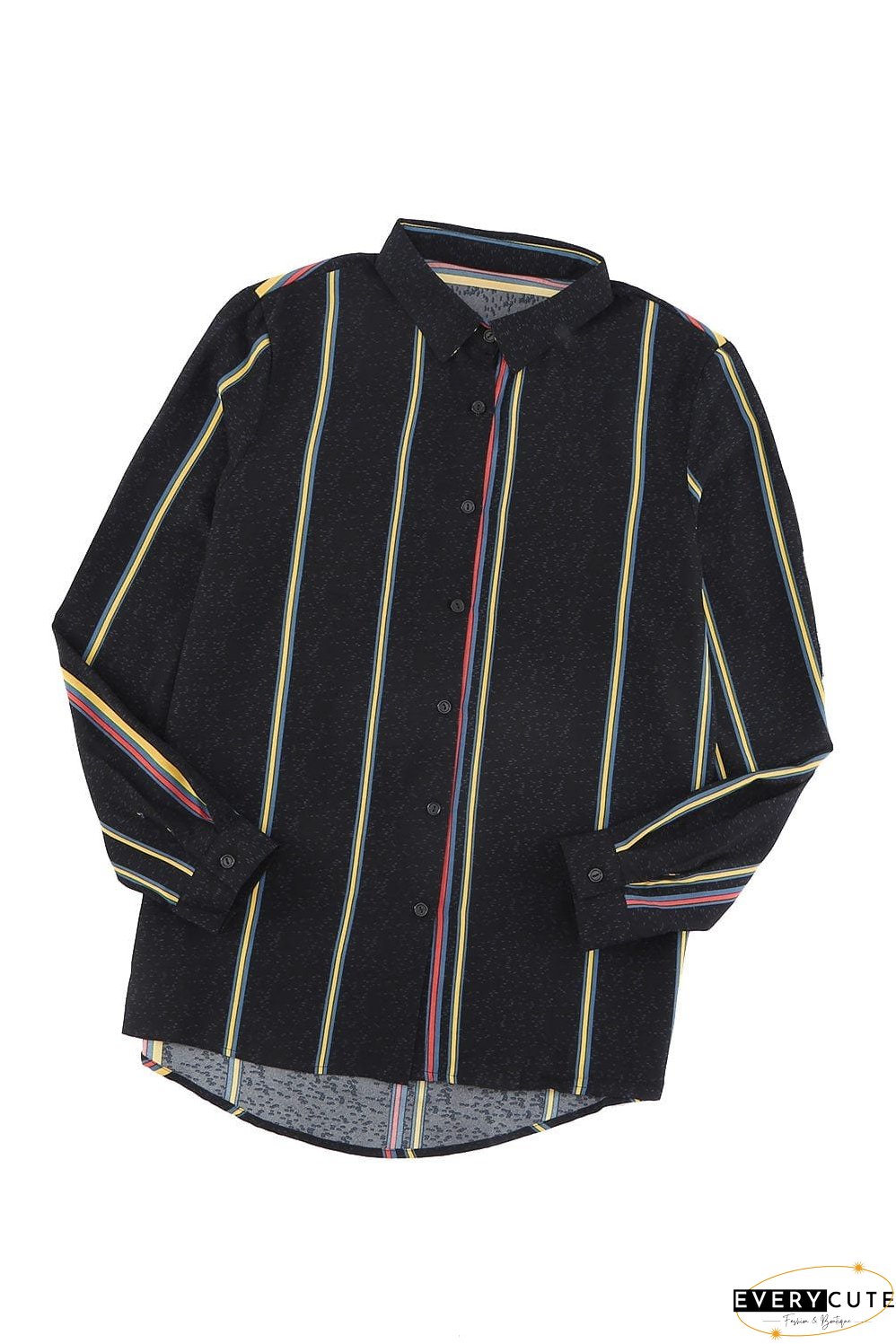 Women's Vertical Striped Button-Down Shirt