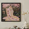 Sakura Garden Ancient Beauty Special Shaped DIY Partial Drill Diamond Painting Kit for Adults Beginners Home Decor Diamonds Paintings Gem Art 30x30cm