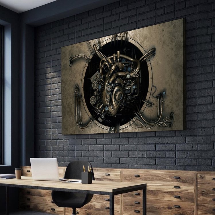 Steampunk's Heart Canvas Wall Art