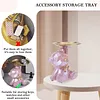 Bear Storage Tray Bear Tray Statue Decorative Jewelry Candy Tray for Home Office