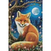 Diamond Painting -DIY Round Drill Fox in the Moonlight(30x45cm)