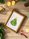 16pcs Mini Square Diamond Painting - Christmas