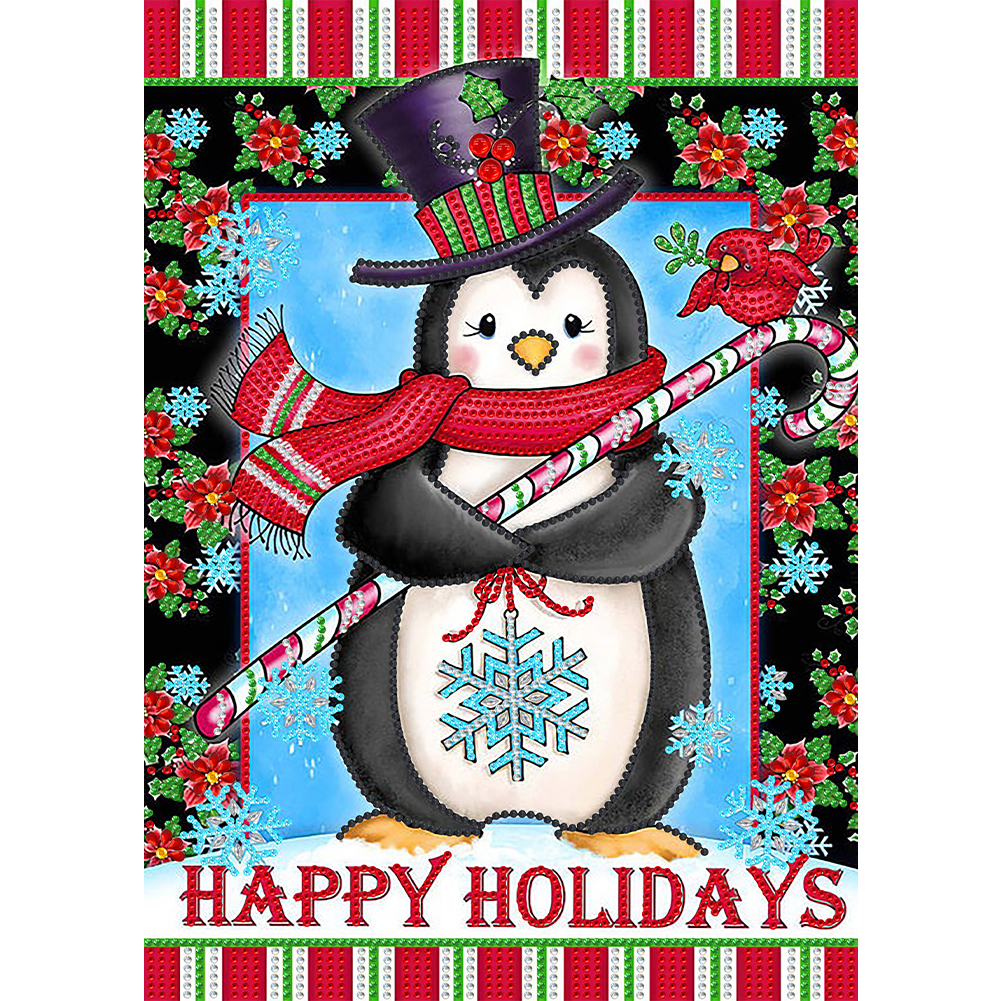 

Christmas Penguin - Special Shaped Diamond Painting - 30*40CM, 501 Original
