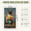 Siamese Cat Flowers-11CT Stamped Cross Stitch 40*70cm(Big Size) tapestrymarket