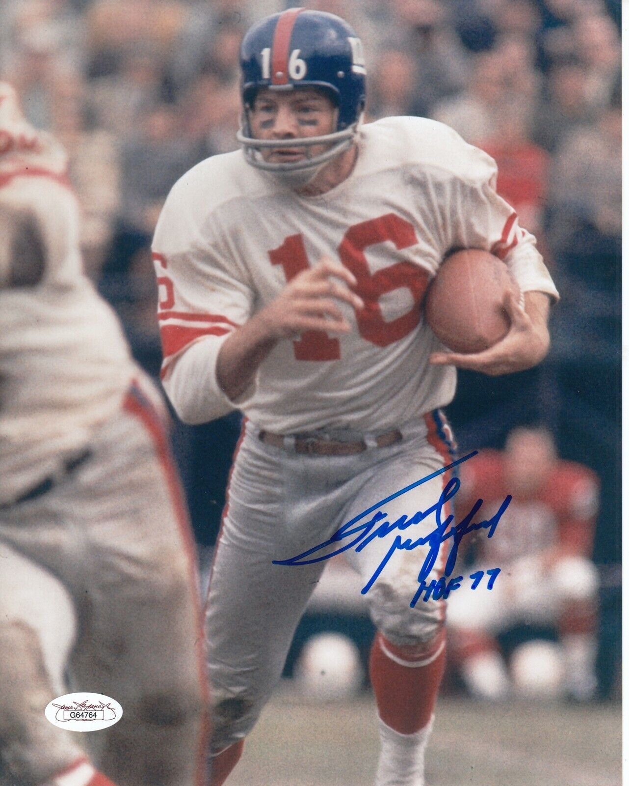 Frank Gifford #0 8x10 Signed W/JSA Sticker Only Photo Poster painting New York Giants