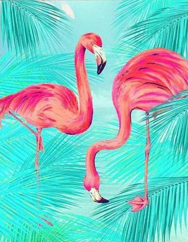 

Flamingo At Blue Background – Paint By Numbers - 40*50CM, 501 Original