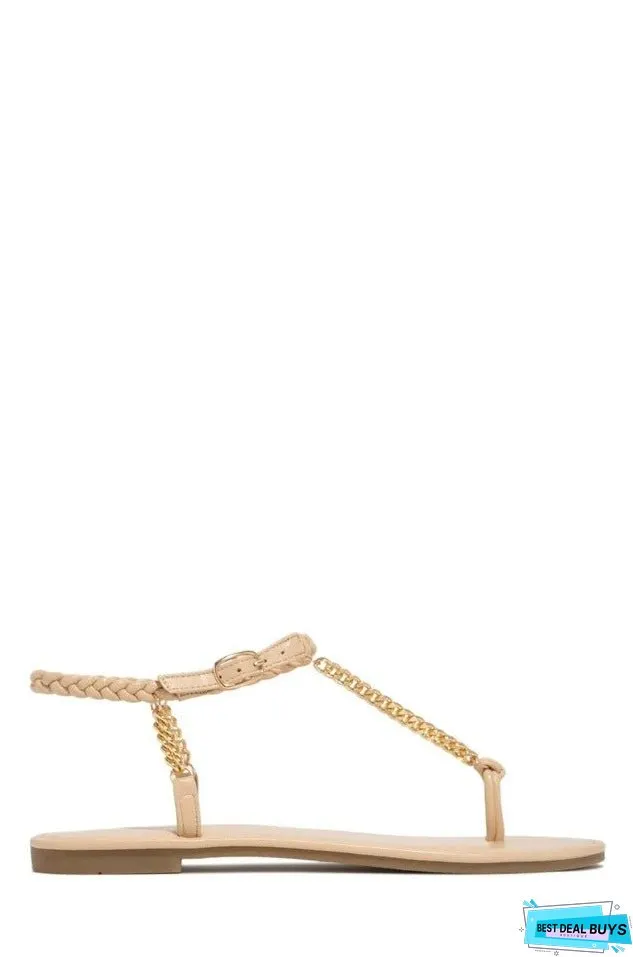 Breathable Large Size Clip Finger Chain Viscose Sandals Sandals Casual Everyday Women's Shoes Roman Shoes