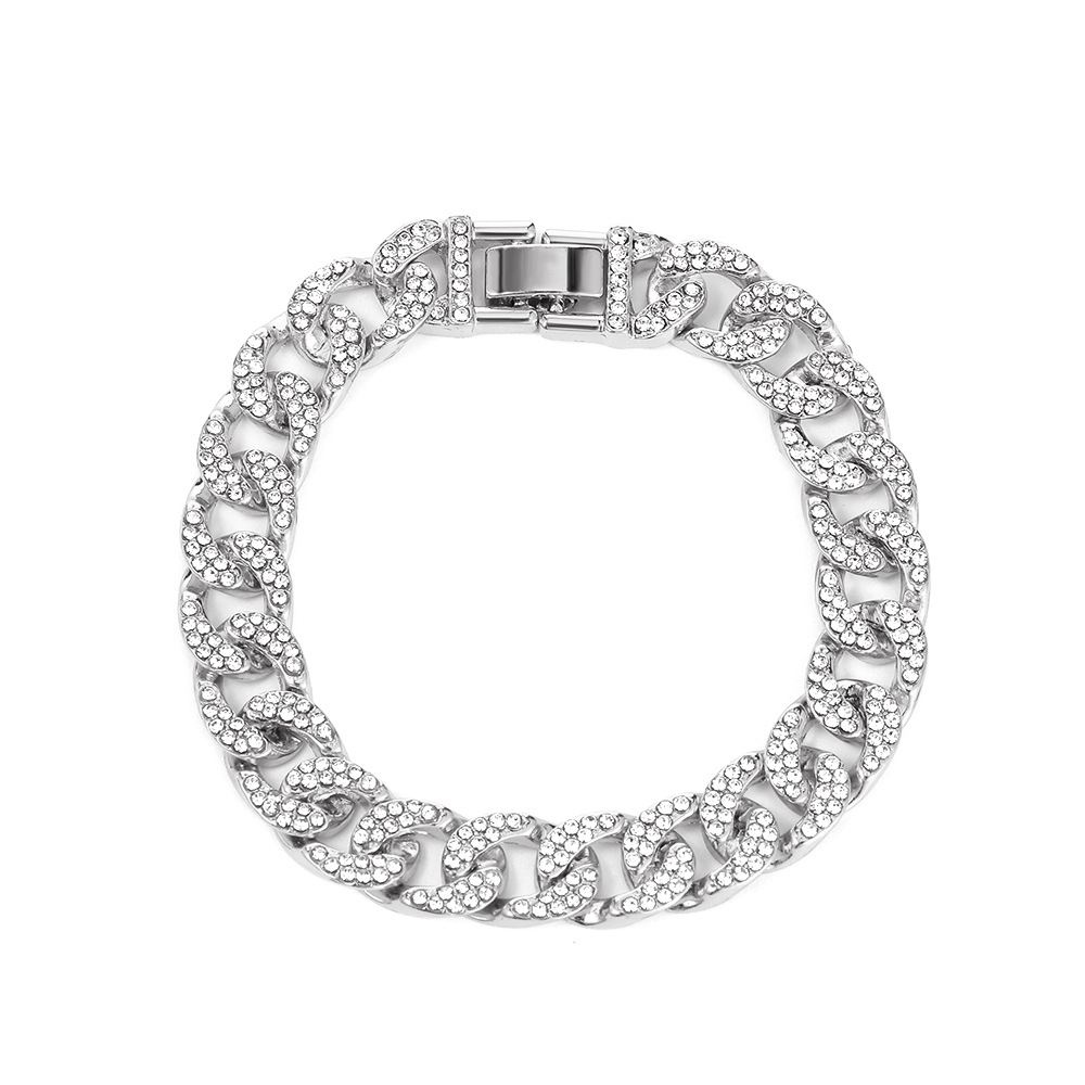 Zirconia Chunky Chain Gold-Plated Bracelet