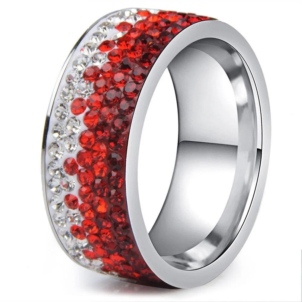 Rhinestone Studded Statement Ring