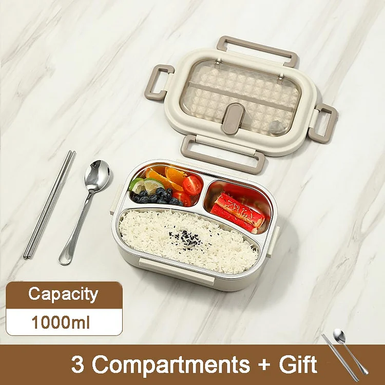 Microwaveable Stainless Steel Insulated Bento Box（50% OFF）