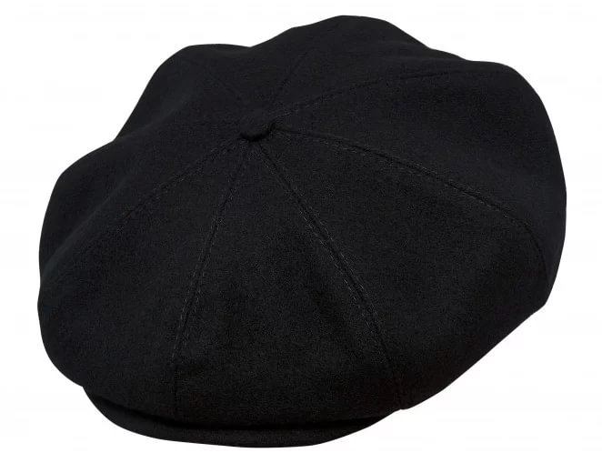 PEAKY BLINDERS Genuine Scottish Harris Tweed 8 Panels Man Cap Black