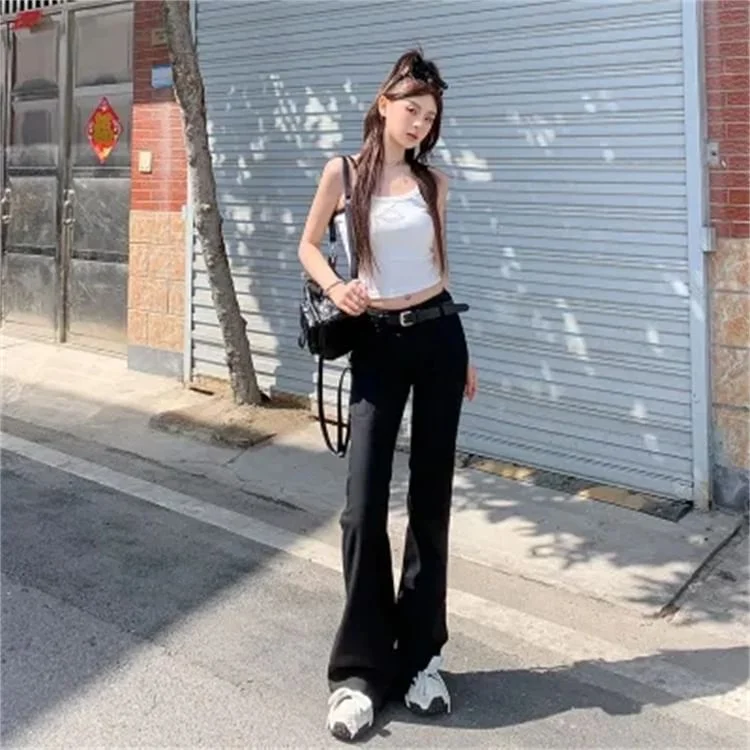 Low Waist Flared Dress Pants (Various Designs)