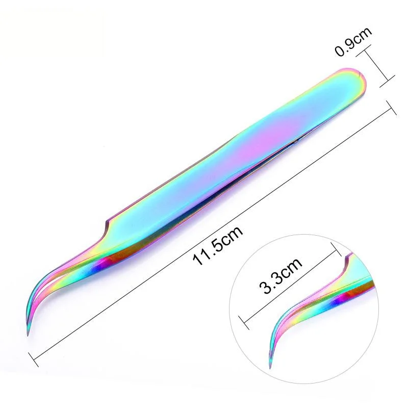 Straight Nail Tweezers with Silicone Pressing Head for 3D Sticker Rhinestones Water Sticker Picker Nails Tools Stainless Steel-Nail Inspo