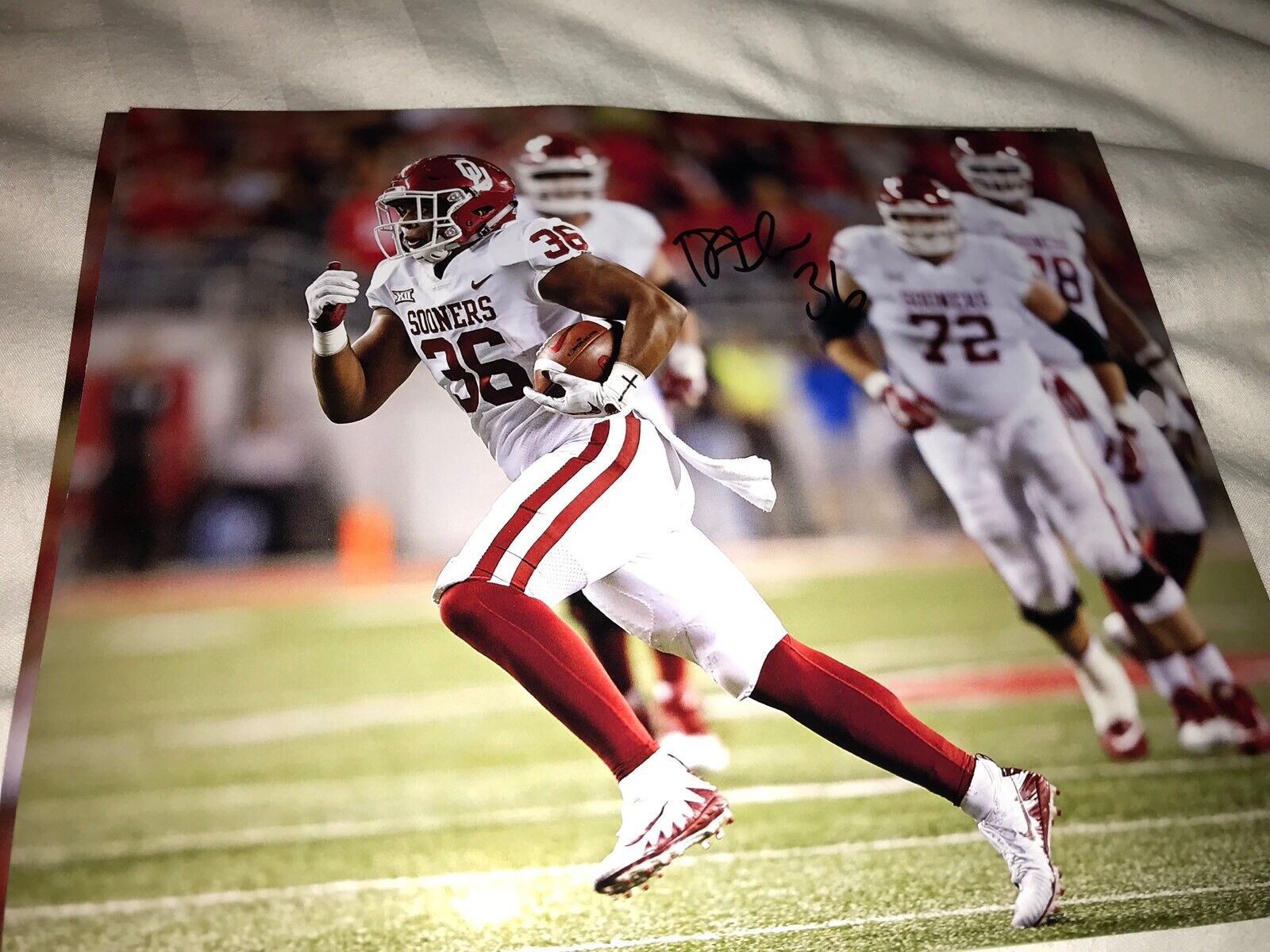 Dimitri Flowers Oklahoma Sooners hand signed autographed 8x10 football Photo Poster painting C