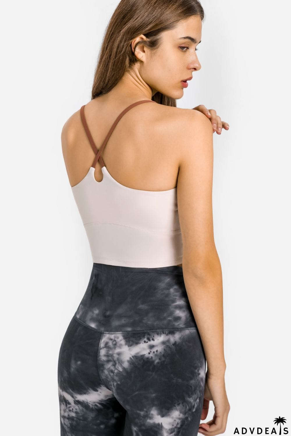 Crisscross Back Scoop Neck Sports Cami