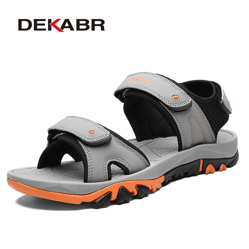 DEKABR New Fashion Casual Shoes Lycra Men Sandals Summer Men Shoes Beach Sandals Top Quality Outdoor Men's Sandals Big Size 46
