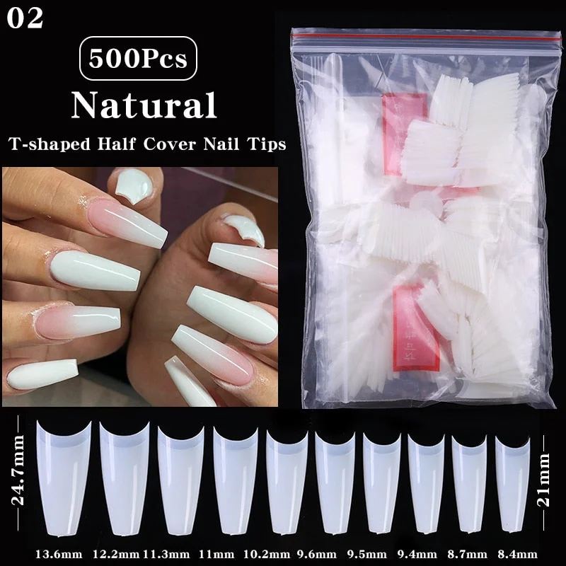 1 Box Quick Building Nail Mold Tips Nail Dual Forms Finger Extension Nail Art UV Extend Gel  Nail Extension Tool-Nail Inspo