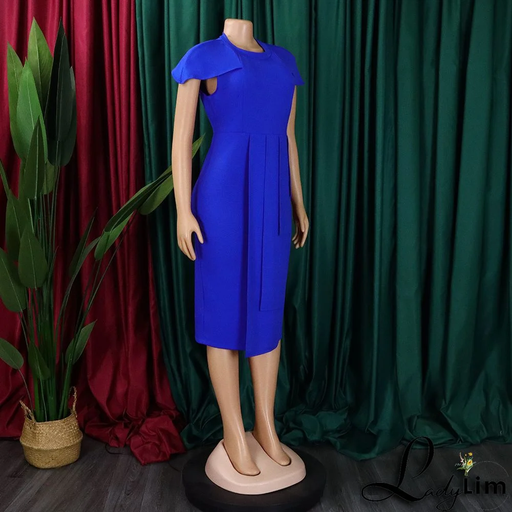 Ladies Africa Summer Elegant Short Sleeve Bodycon Dress