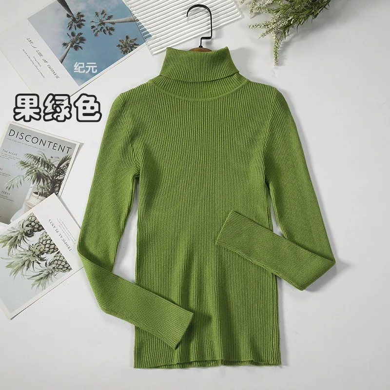 Uveng Uveng Sweater Woman With Bottom Shirt Autumn And Winter New Long Sleeves To Keep Warm Body Solid Color Knitted Shirt