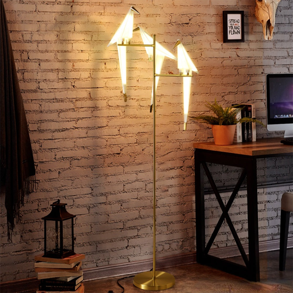 Nordic Paper Cranes LED Bird Table /Floor Lamp for Living Room