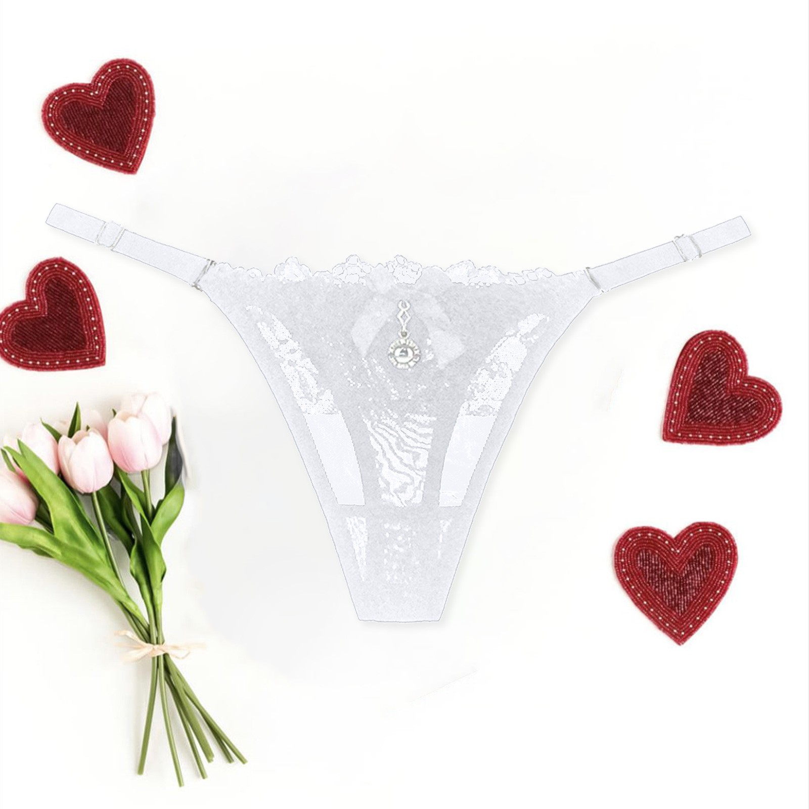 Women’S Lace Seamless Underwear Sexy No Show Panties Briefs Soft Stretch Bikini Underwears Pants Elastic Waist Low-Waist Thong