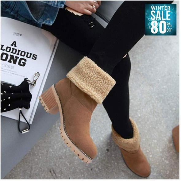 🔥Black Friday promotion🔥COSY Winter Premium Women Suede Snow Chunky Ankle Boots