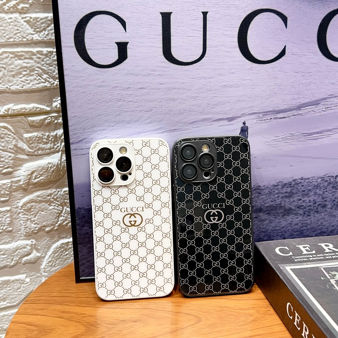 Gucci Monogram Glass Drop Protection Apple iPhone Case