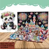 (US Only)12 Cute Animals DIY Diamond Ornaments Scene Box for Home Office Bedroom