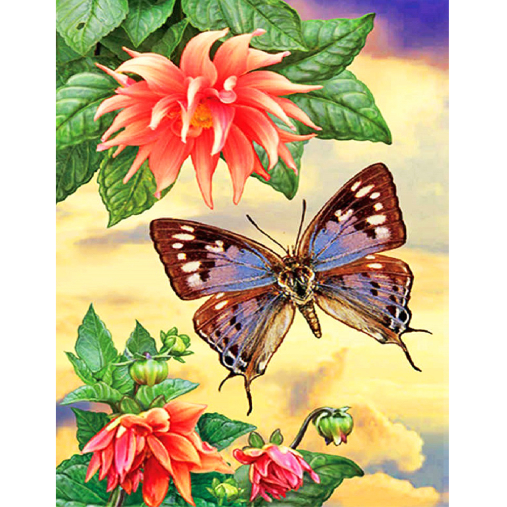 

Floral Nymphalia - Round Drill Diamond Painting - 30*40CM, 501 Original