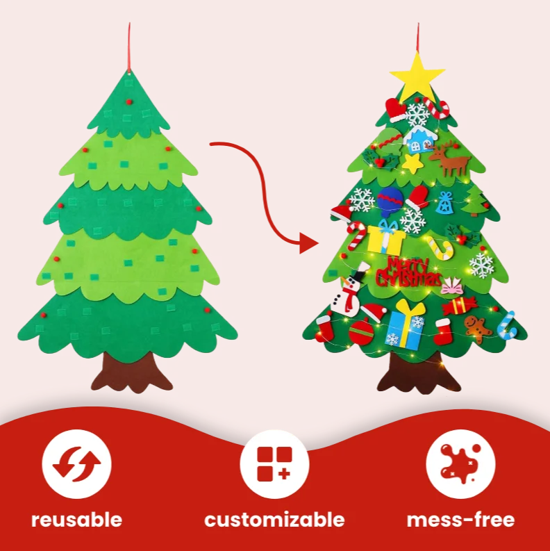 Everized felt christmas tree