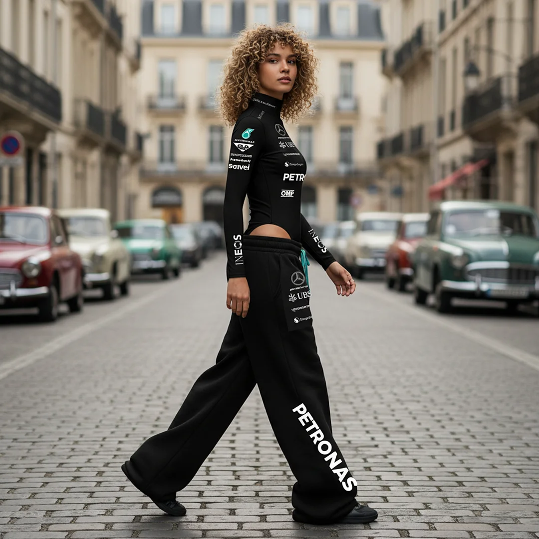 Fashion Racing Print Suit