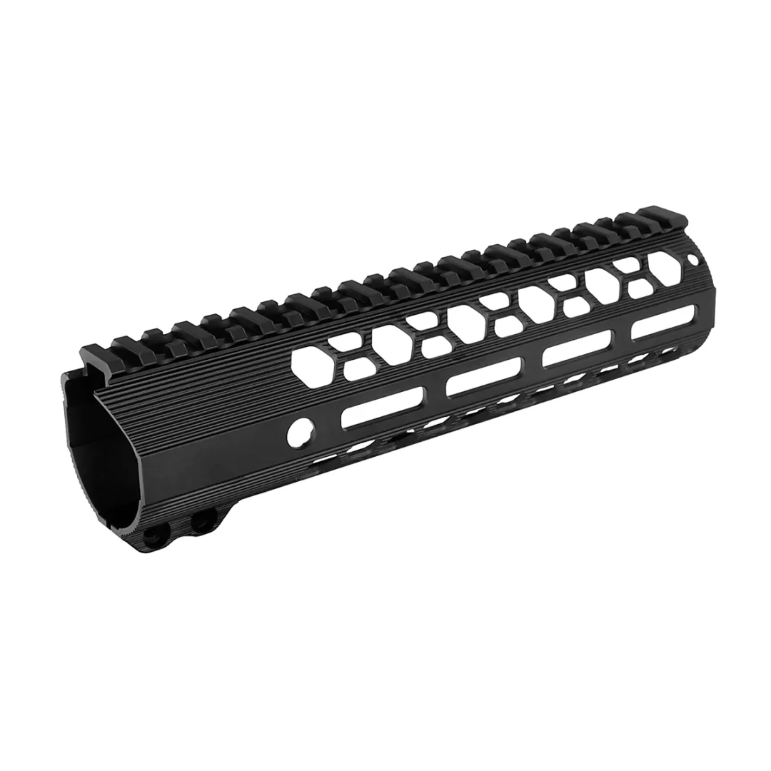 ohhunt® Honeycomb Series AR15 Lightweight Round M-lok Free Float Handguard with Full Length Top Picatinny Rail 7" 9" 10" 11" 12" 13.5" 15" 17"