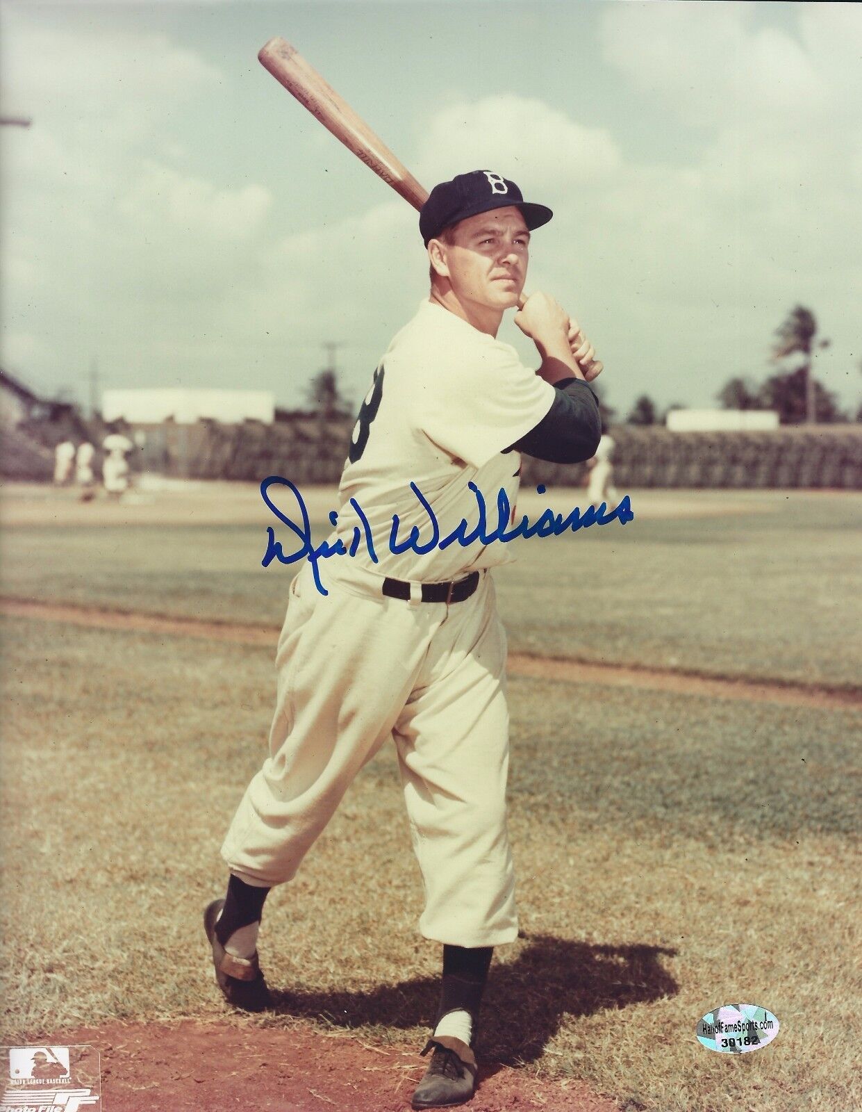 Signed 8x10 DICK WILLIAMS Brooklyn Dodgers Autographed Photo Poster painting - COA