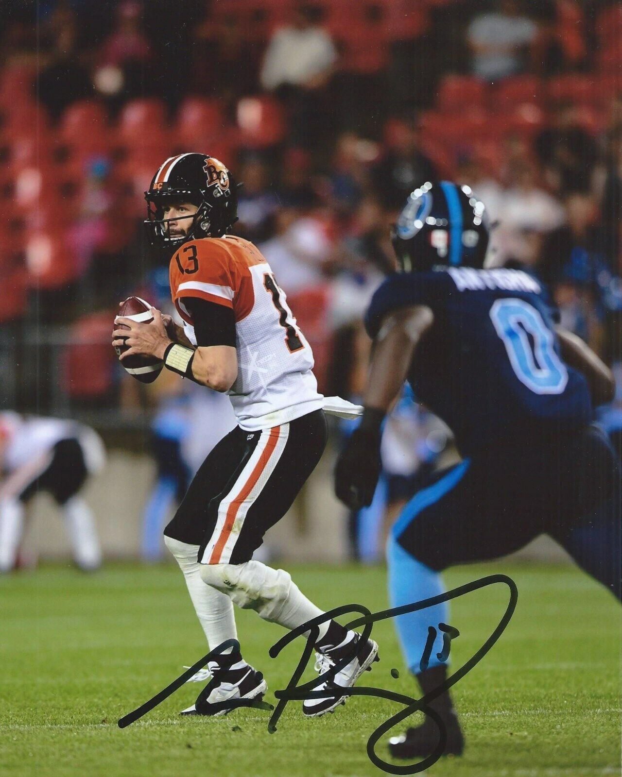 Mike Reilly Signed 8x10 Photo Poster painting BC Lions Autographed COA C