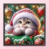 Christmas Kitten - 11CT Stamped Cross Stitch - 40*40cm - Cat Xmas