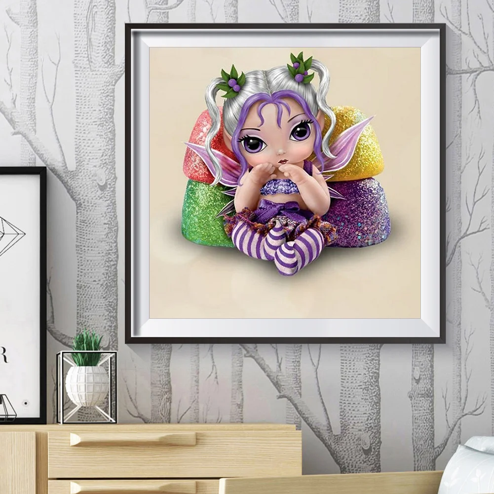 Full Round Diamond Painting 30*30cm - Big Eyes Doll