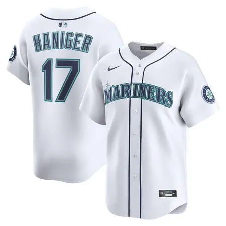 Men's Seattle Mariners #17 Mitch Haniger  White Home Limited Player Jersey
