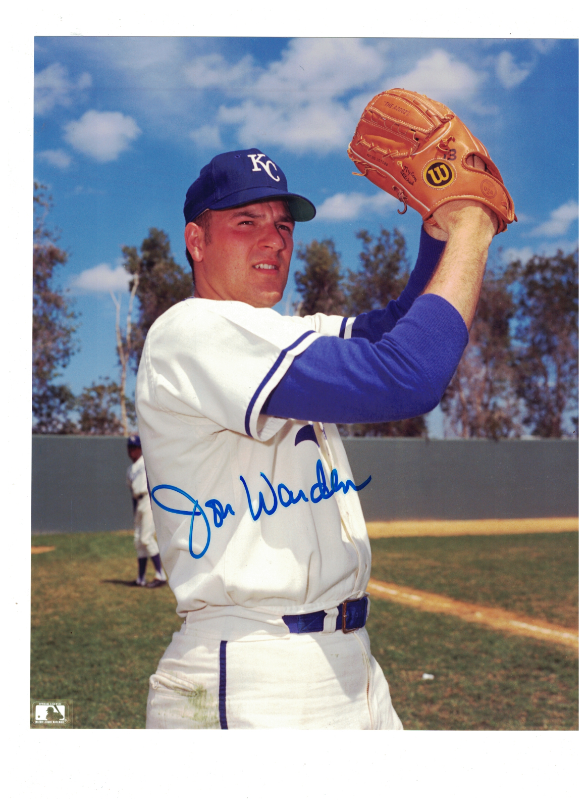 Jon Warden Kansas City Royals Signed Baseball Photo Poster painting W/COA RH3