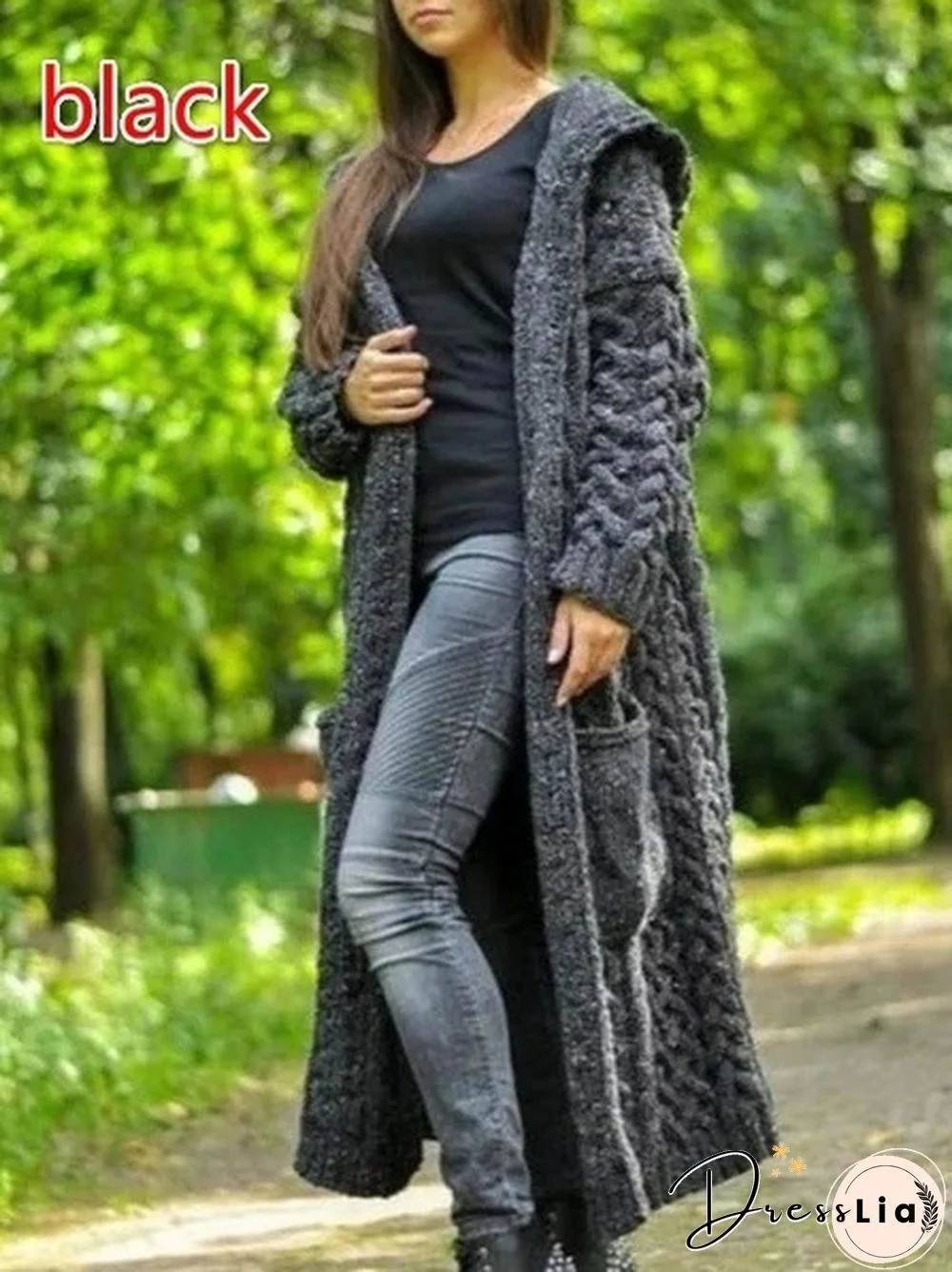 HOT Autumn/Winter Fashion Womens Coat Knit Hooded Sweater Loose Mid-length Casual Streetwear Knitted Cardigan Jackets for Women Outwear vestidos mujer Plus Size casacos de inverno feminino