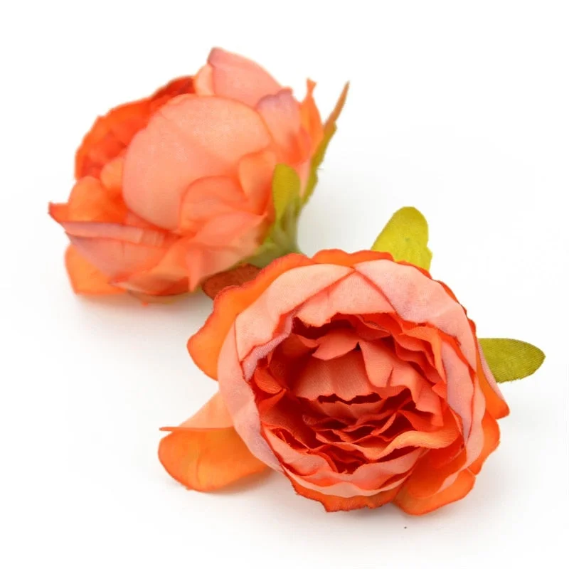 100pcs/lot 5cm High Quality Silk Peony Artificial Flower Head For Home Wedding Decor DIY Garland Craft Flowers Accessories